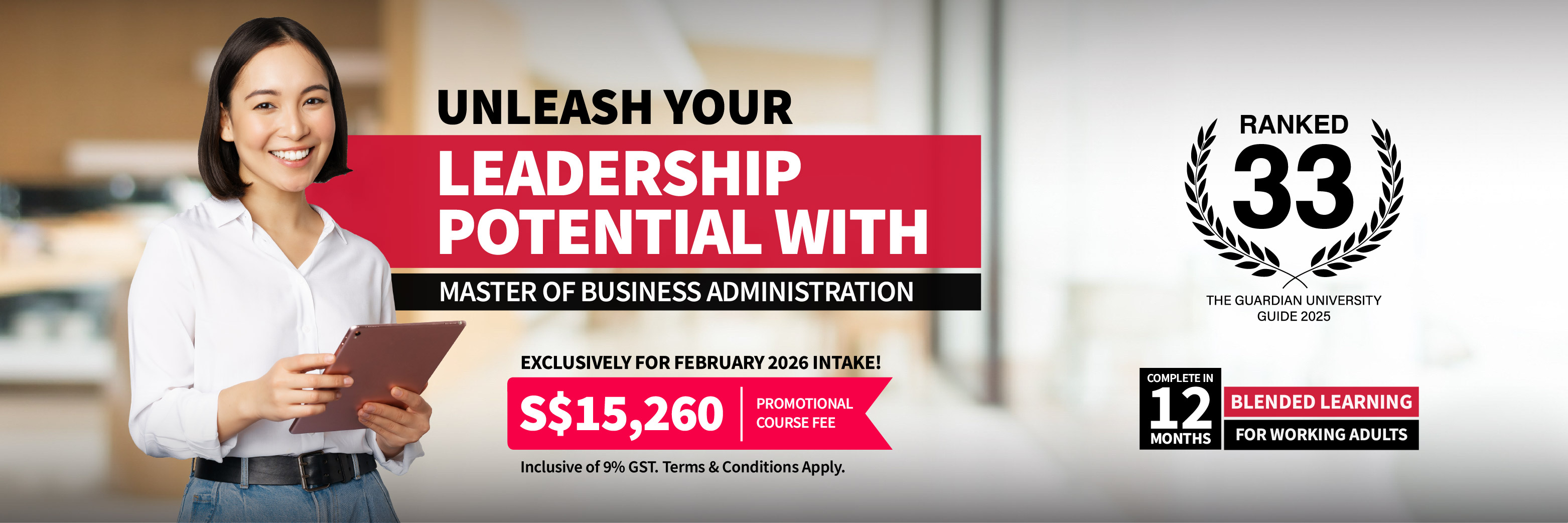 Master of Business Administration - Promo Course Fee Now Available!